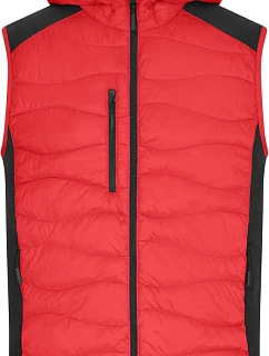 Daiber JN 1328 Pánská strečová fleecová vesta 02.1328 red/black