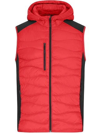 Daiber JN 1328 Pánská strečová fleecová vesta 02.1328 red/black