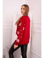 Svetr s vánočním motivem červený