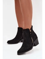 Dámské kovbojky na podpatku S.Barski HY52-538 Černé