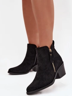 Dámské kovbojky na podpatku S.Barski HY52-538 Černé