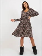 Šaty D73771M30365A černá a béžová Šaty D73771M30365A černá a béžová