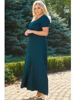 Dámské šaty SA562 tm. zelená - Karko