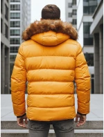 Pánská prošívaná zimní bunda žlutá FashionStreet TX4162