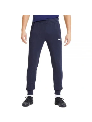 Pánské bavlněné tepláky Puma pohodlný sportovní styl námořnická modř