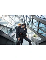 Build your Brand BY 098 Mikina s kapucí a 1/4 zipem 56.0098 black Build your Brand BY 098 Mikina s kapucí a 1/4 zipem 56.0098 black