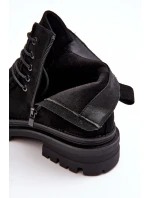 Dámské Traperové Boty na Zip Černé Apolosi