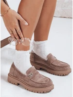 Dámské semišové béžové mokasíny FashionStreet ZY1128 Dámské semišové béžové mokasíny FashionStreet ZY1128