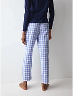 Kalhoty Mix & Match Tapered Trouser Flannel 02 X bílo-modré White / Blue - TRIUMPH Kalhoty Mix & Match Tapered Trouser Flannel 02 X bílo-modré White / Blue - TRIUMPH
