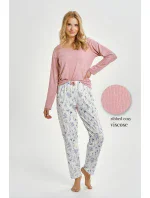 3456 DÁMSKÉ DLOUHÉ PYŽAMO CAROLINE M-XL