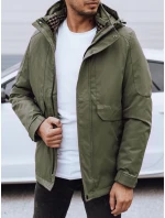 Pánská zimní bunda s kapucí zelená FashionStreet TX4910