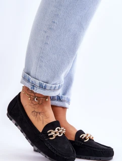 Dámské semišové mokasíny Černá Sorento