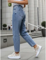 Dámské džíny mom fit s vysokým pasem modré FashionStreet UY2891