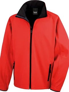 Result R 231M Pánská 2-vrstvá softshell bunda "Printable" 30.231M red/black