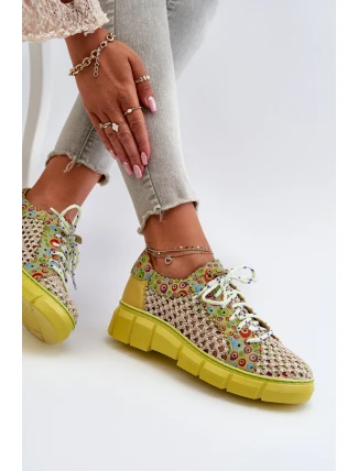 Dámské kožené polobotky Maciejka 05850-09 Limetkové