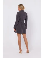 Šaty M749 tmavě šedé - MOE Šaty M749 tmavě šedé - MOE