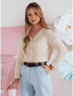 Dámský oversize žebrovaný svetr SWEETDREAM ecru FashionStreet MY2457