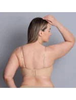 Padded Basic strapless podprsenka s kosticí s výztuží, var. ramínka 5640 desert - RosaFaia