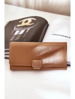 Eko Kůže Hladká Dámská Peněženka Tmavě Béžová Erolia