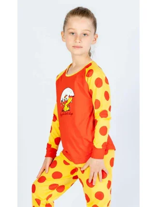 Dětské pyžamo dlouhé Kuře Dětské pyžamo dlouhé Kuře