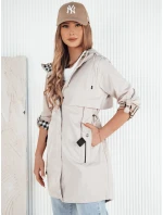 Dámská přechodná bunda parka VERDU ecru FashionStreet TY4228