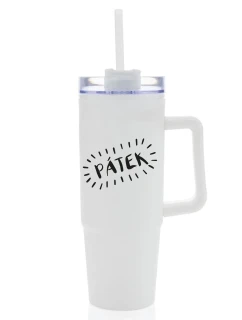 PÁTEK - bílý cestovní hrnek s průhledným víčkem 900 ml