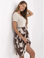 Dámské šaty DHJ SK 253701.80 Béžová s hnědou - FPrice