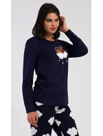 Dámské pyžamo dlouhé Méďa na obláčku Dámské pyžamo dlouhé Méďa na obláčku