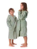 dětský župan Athena s kapucí 9116 dětské Olivová