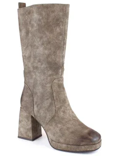 Jezzi W JEZ416B khaki zateplené holínky s gumičkou