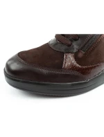 Scholl Emma Laces dámské sportovní kožené hnědé dámské platformy