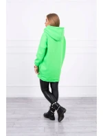 Bluza z krótkim suwakiem zielony neon Bluza z krótkim suwakiem zielony neon