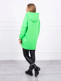 Bluza z krótkim suwakiem zielony neon