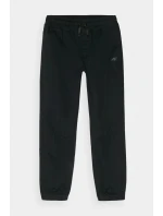 Chlapecké Jogger Kalhoty Casual Hladké 4F 4FJWMM00TTROM0812-20S Černé
