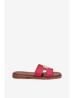 Ploché Pantofle S Výřezy A Dekorací Fuchsie Bohalis Ploché Pantofle S Výřezy A Dekorací Fuchsie Bohalis