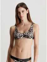 Dámská plavková podprsenka KWKW02489 0GM vzor leopard - Calvin Klein