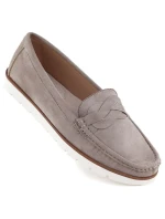 Dámské polobotky mokasíny taupe Vice Versa 834280
