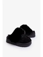 Dětské pantofle s kožíškem, Black Birasta