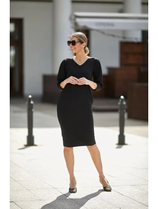 Dámské šaty M332/1 černé - La Aurora Dámské šaty M332/1 černé - La Aurora