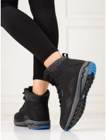 Luxusní dámské trekingové boty černé bez podpatku Luxusní dámské trekingové boty černé bez podpatku