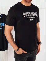 Pánské tričko s potiskem černé FashionStreet RX5376