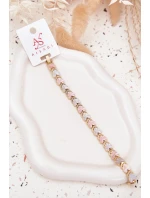 Dámský náramek s barevnými srdíčky chirurgická ocel zlatý