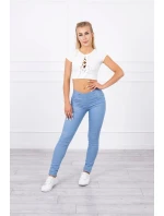 Barevné kalhoty z lehkého denimu Barevné kalhoty z lehkého denimu