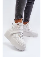 Bílé dámské kožené tenisky Zazoo 3450