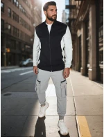 Pánská mikina na zip se stojáčkem černá FashionStreet BX5909