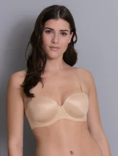 Padded Basic strapless podprsenka s kosticí s výztuží, var. ramínka 5640 desert - RosaFaia