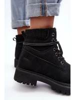 Dámské zateplené kotníkové boty černé Cross Jeans MM2R4012C