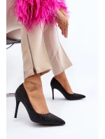 Lodičky zdobené flitry Černé Klonisa