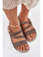 Dámské Kožené Sandály Zazoo K1004 Leopard