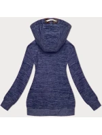 Tmavě modrá melanžová rozepínací polarová (fleecová) mikina (2310)